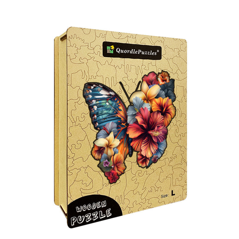 Fjäril med blommor – konsttryck