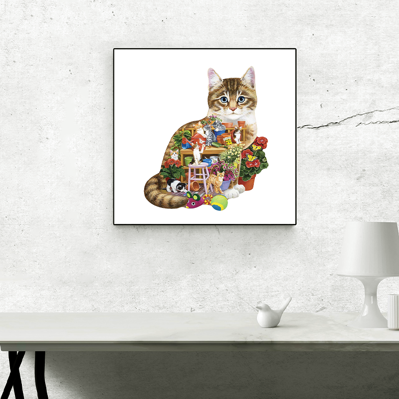Katt på jobbet pussel