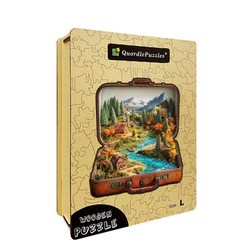 3D-träpussel: Landskapspussel
