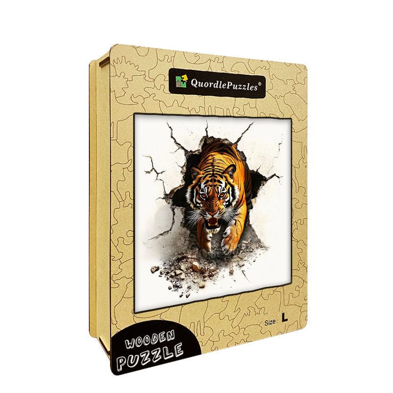 3D-träpussel: Ryggandet och utbrottet hos tigern