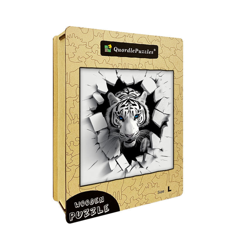 3D-träpussel: Vita tigerns utbrott