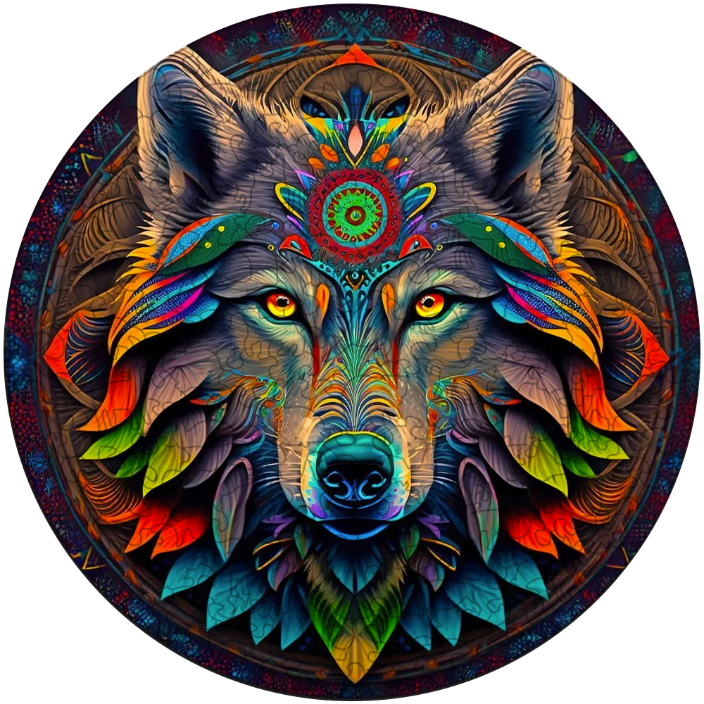 Träpussel: Mandala-folk