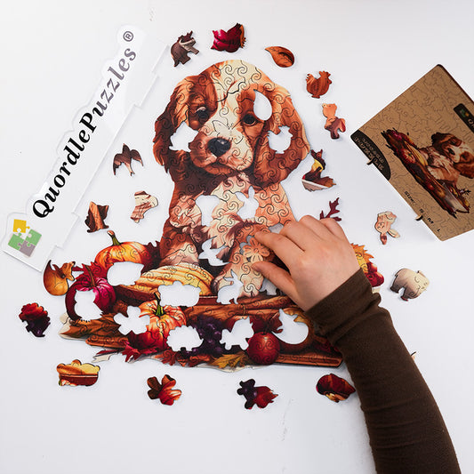 Vacker liten tacksam valp