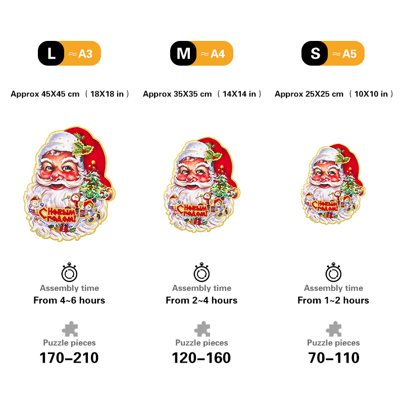 Pussel med jultomten – julmotiv