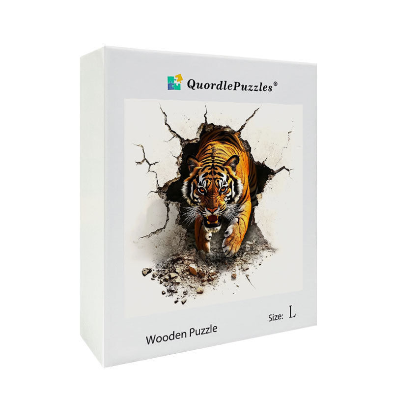 3D-träpussel: Ryggandet och utbrottet hos tigern
