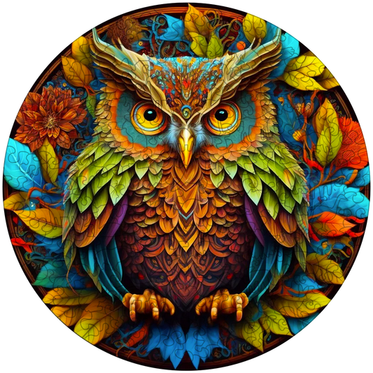 Mandala-uggla – träpussel