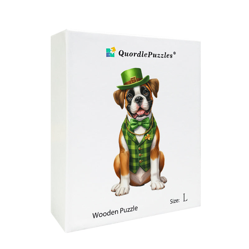 Boxerhund – St. Patrick's Day-pussel