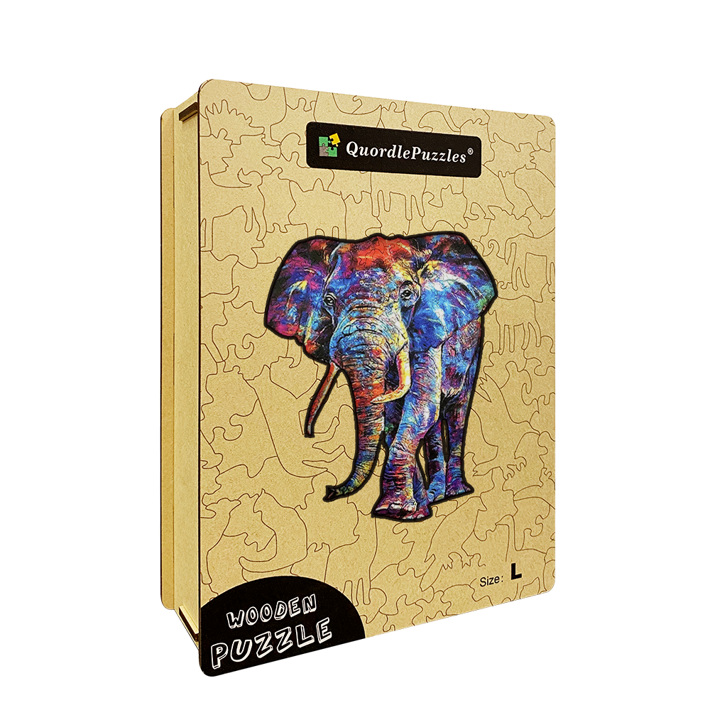 Abstrakt färgglad elefant – djurkonst