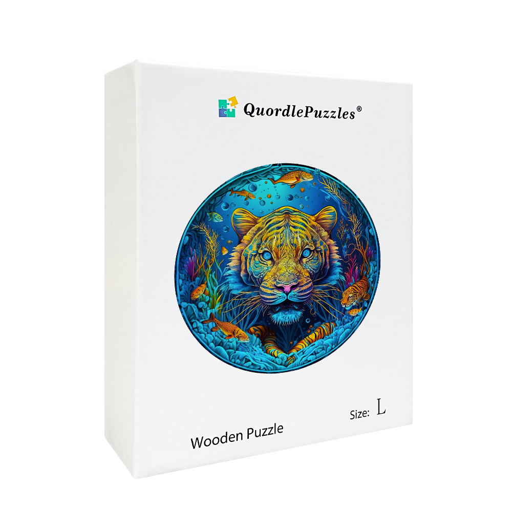 Psykedelisk tiger – träpussel