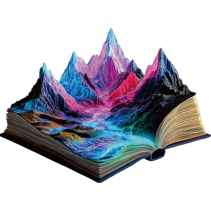 3D-träpussel: Neonbergfloden