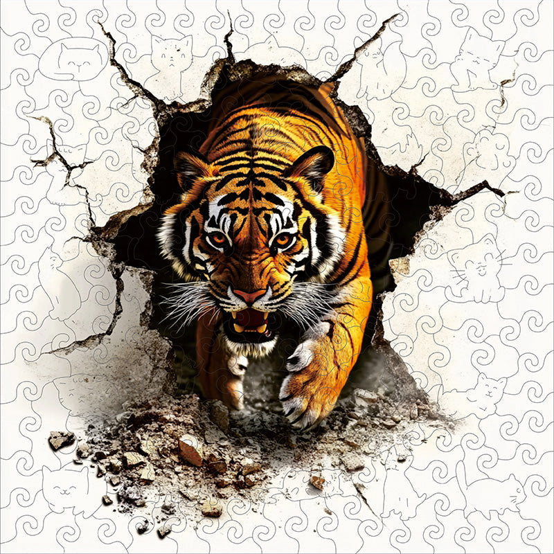 3D-träpussel: Ryggandet och utbrottet hos tigern