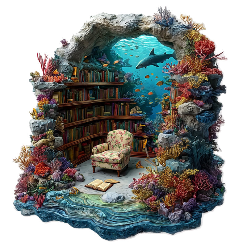 Undervattensbibliotek – Träpussel