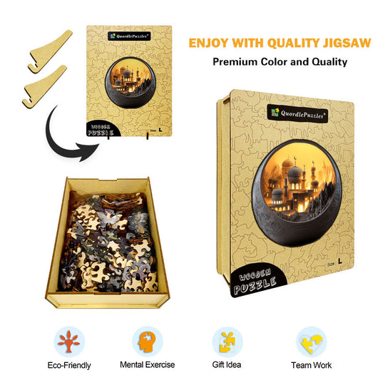 Ljuspalatset i trä pussel