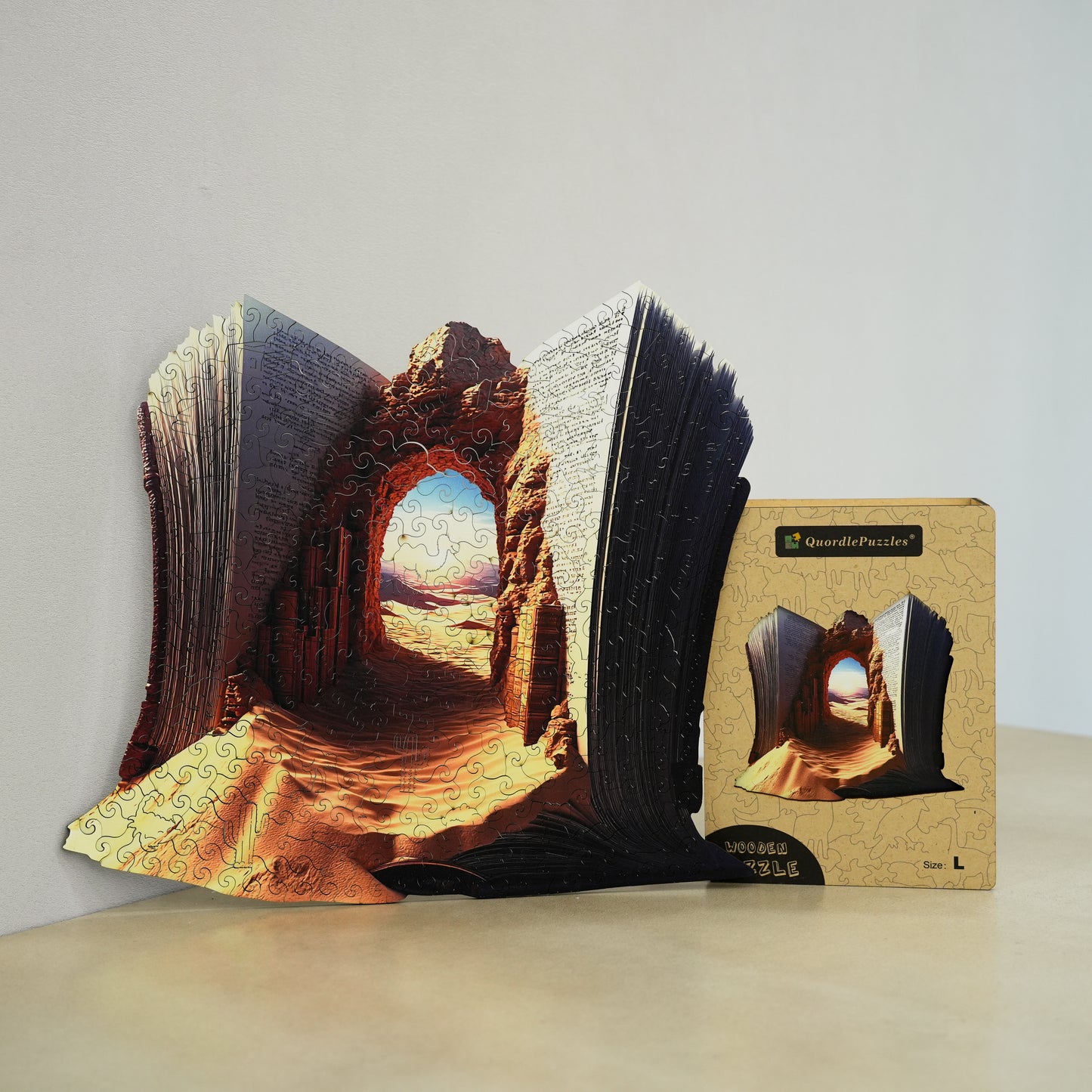 3D-träpussel: Ökenporten