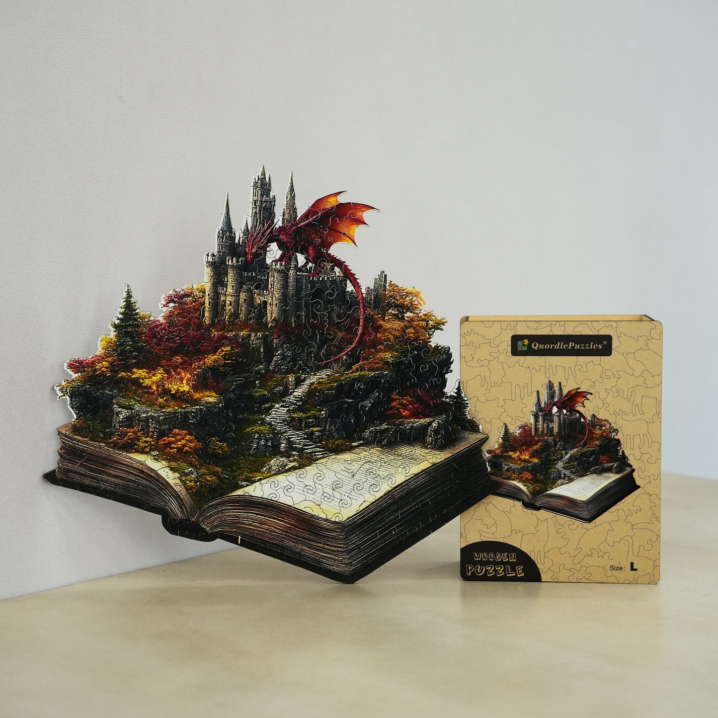 3D-träpussel: Drakens slott
