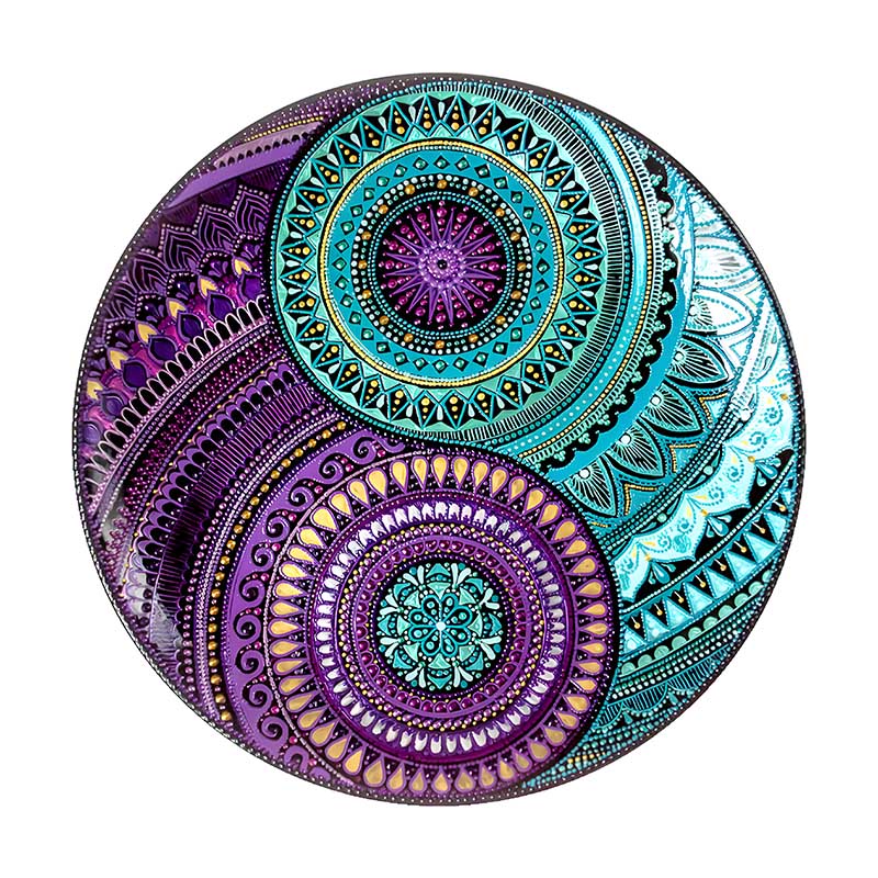 Ringformat pussel i cyan