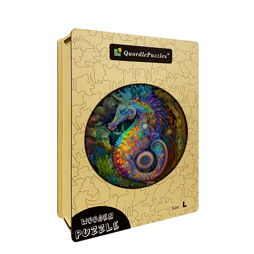 Träpussel: Mandala-sjöhäst