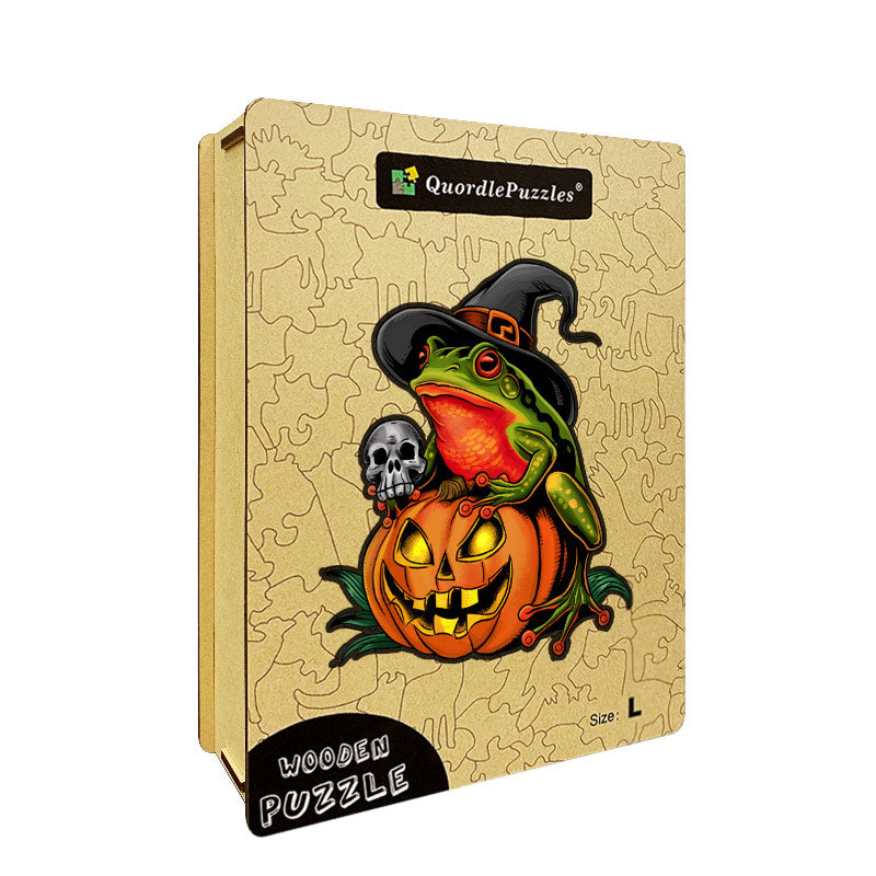 Halloween-groda med pumpa