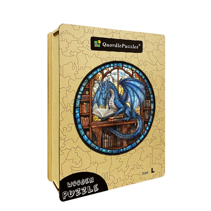 3D-träpussel: Visdomens drake i biblioteket