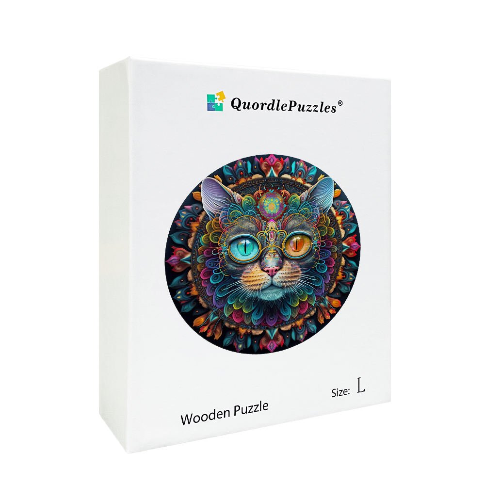 Mandala-katt – magiskt träpussel