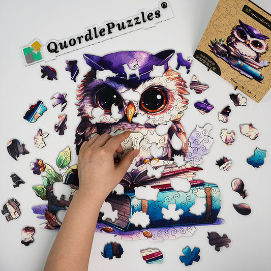 Uggla som läser – tecknad djurbok