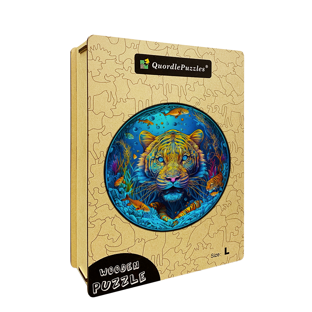 Psykedelisk tiger – träpussel