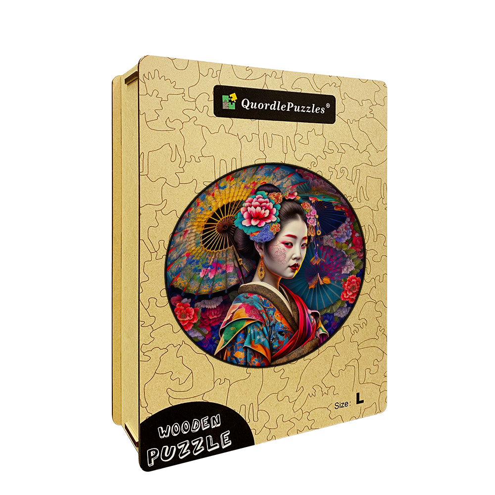 Japansk geisha – träpussel