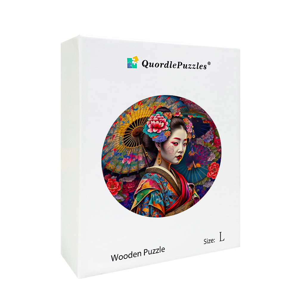 Japansk geisha – träpussel