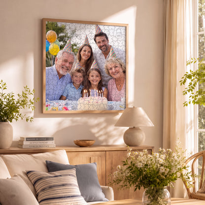 🎁Perfekt present — Personligt träpussel, du kan ladda upp din egen bild