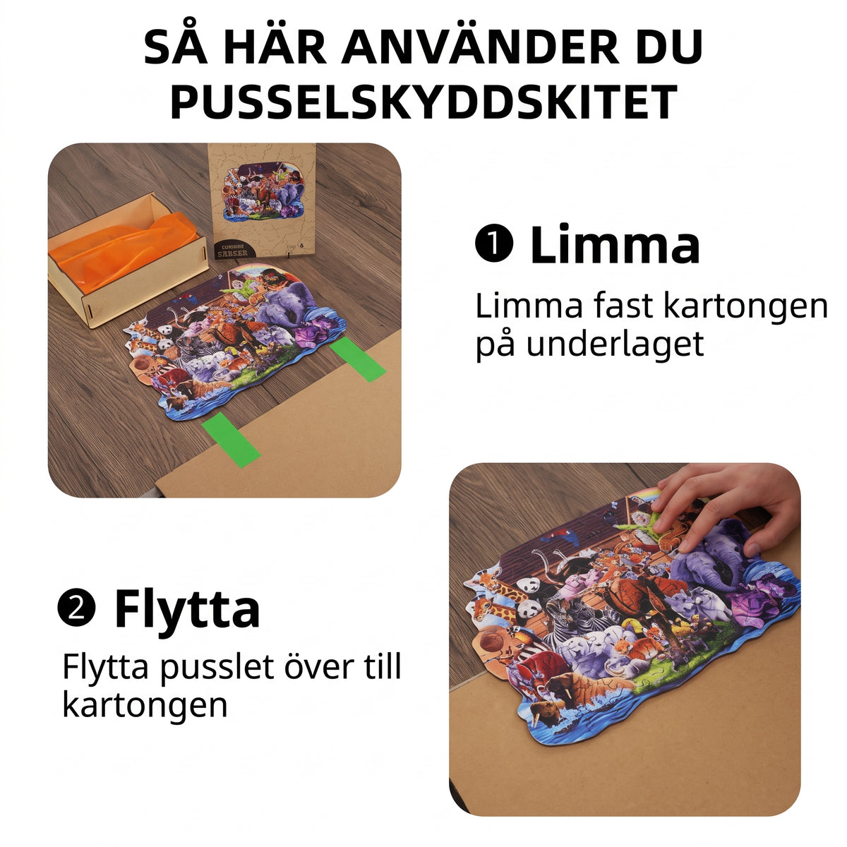 Set för montering av pussel