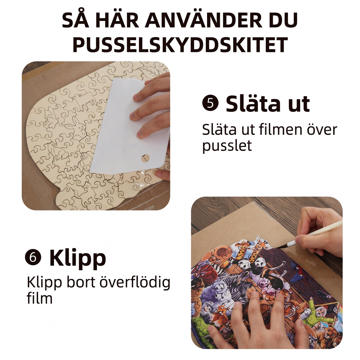 Set för montering av pussel