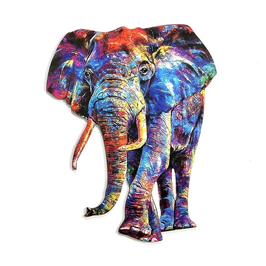 Abstrakt färgglad elefant – djurkonst