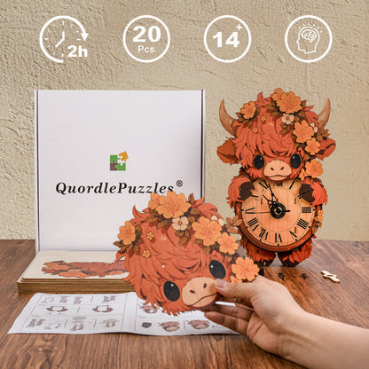 Blooming Timekeeper Träklocka Pussel