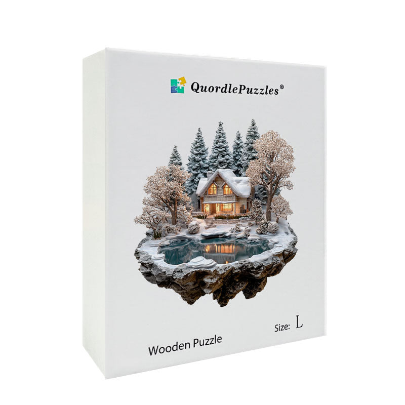 Tidsbegränsat erbjudande idag🔥Stillhet vid Vinterstugan – Träpussel