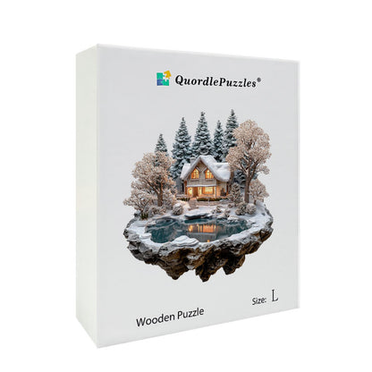 Tidsbegränsat erbjudande idag🔥Stillhet vid Vinterstugan – Träpussel