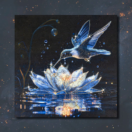Blå Lotus Kolibri – Kristallutgåva