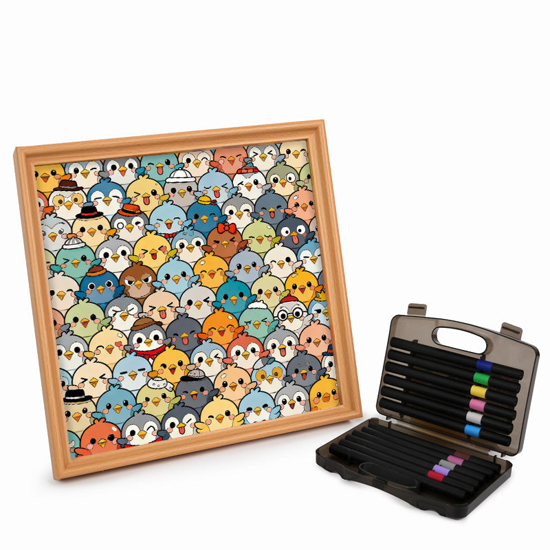 Fåglar - Träpussel