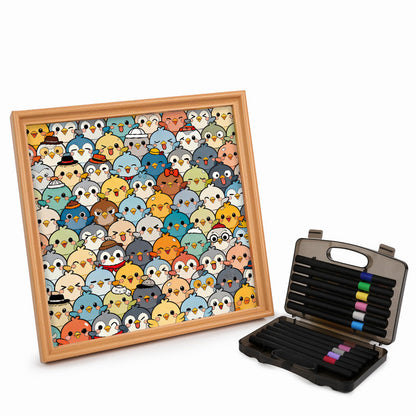 Fåglar - Träpussel