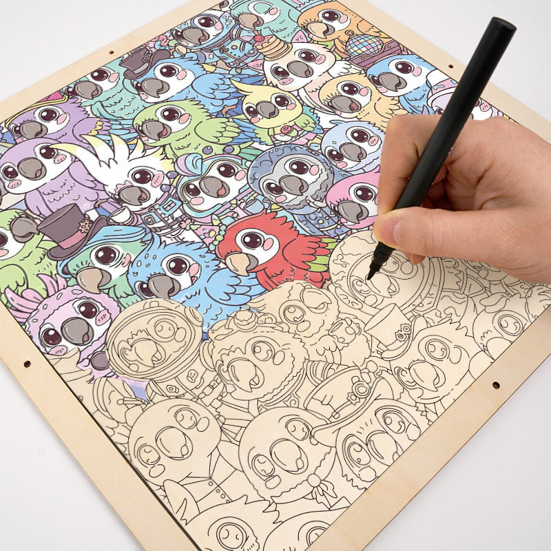 Undulat - Träpussel