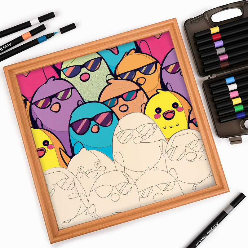 Coola fåglar - Träpussel