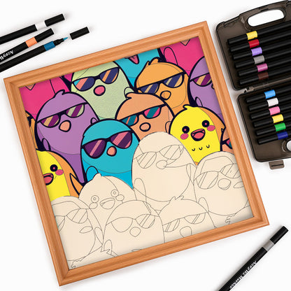 Coola fåglar - Träpussel