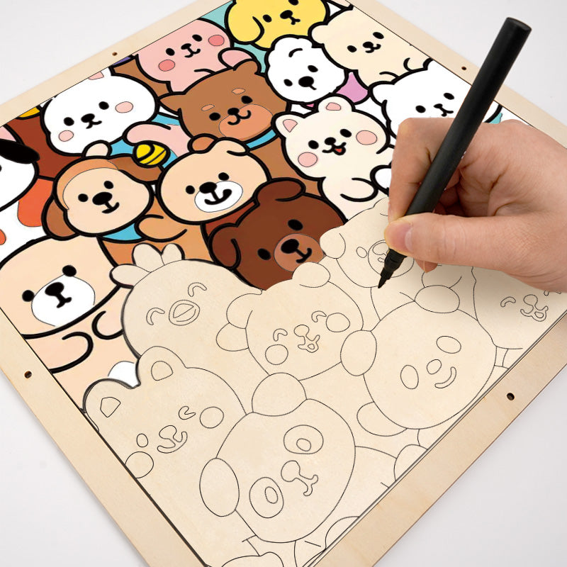 Skogskompisar - Träpussel