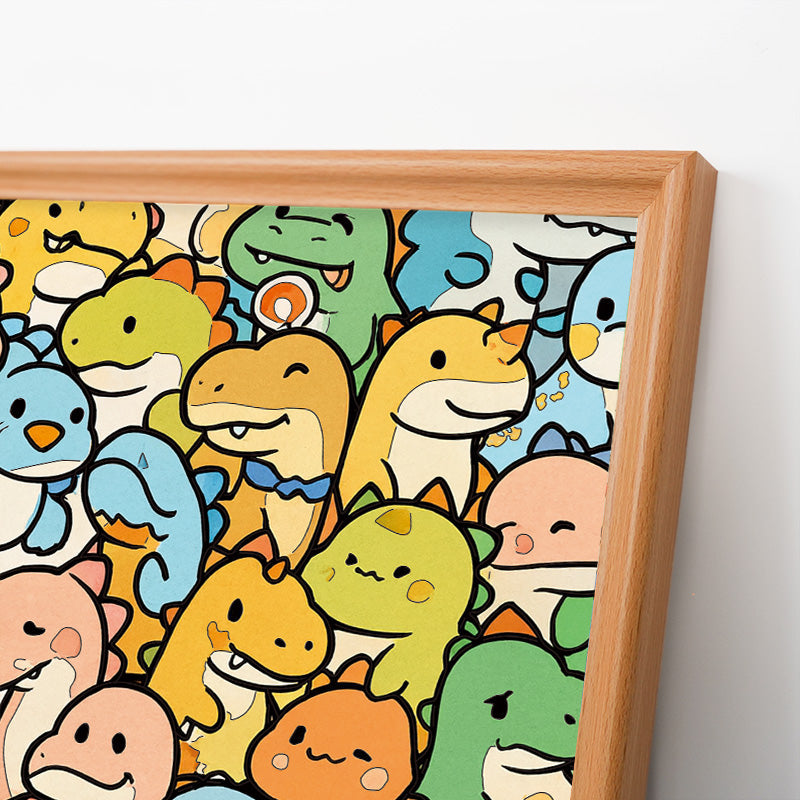 Liten drake - Träpussel med målarbilder