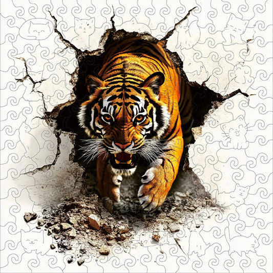 3D-träpussel: Ryggandet och utbrottet hos tigern