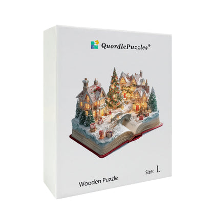 Julens pop-up-bok – Träpussel