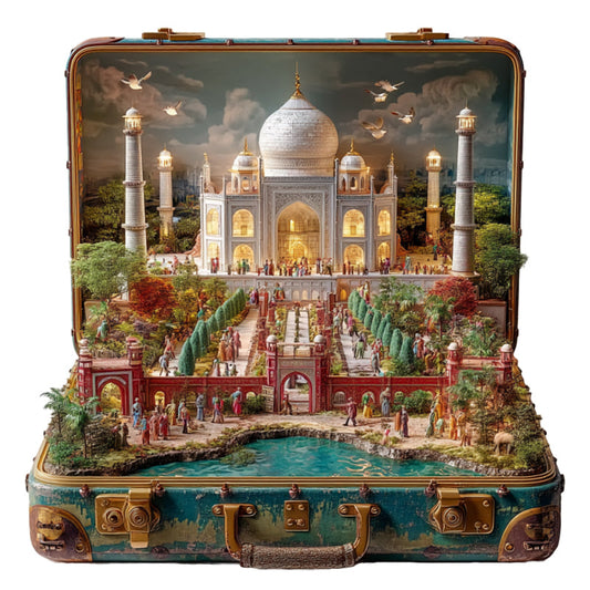 Resväska – Taj Mahal – Träpussel