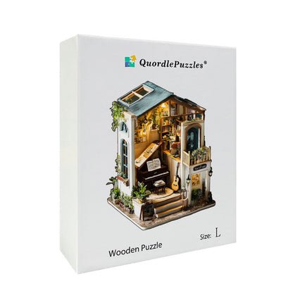 – Träpussel i musikstudio