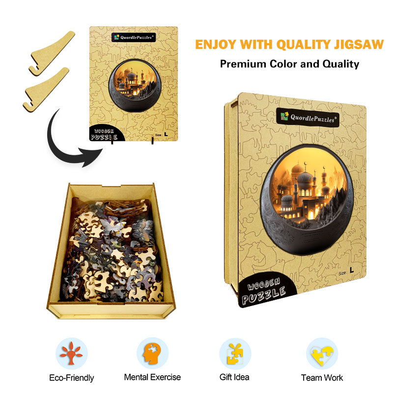 Ljuspalatset i trä pussel