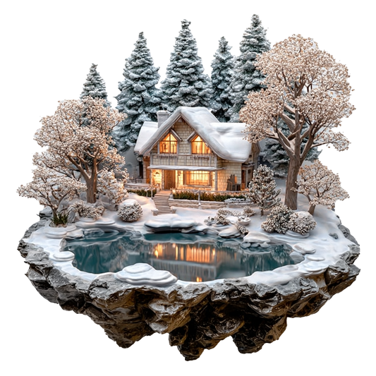 Tidsbegränsat erbjudande idag🔥Stillhet vid Vinterstugan – Träpussel