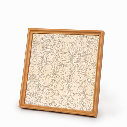 Hamster - Träpussel med målarbilder